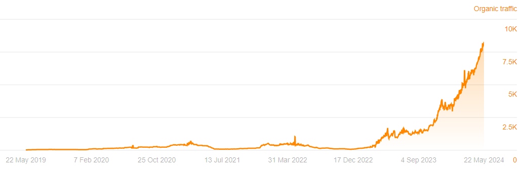 Quality Hoops organic traffic growth